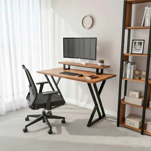 Bàn làm việc VANDBORG gỗ công nghiệp / kim loại, màu sồi đen R60xD120xC75cm